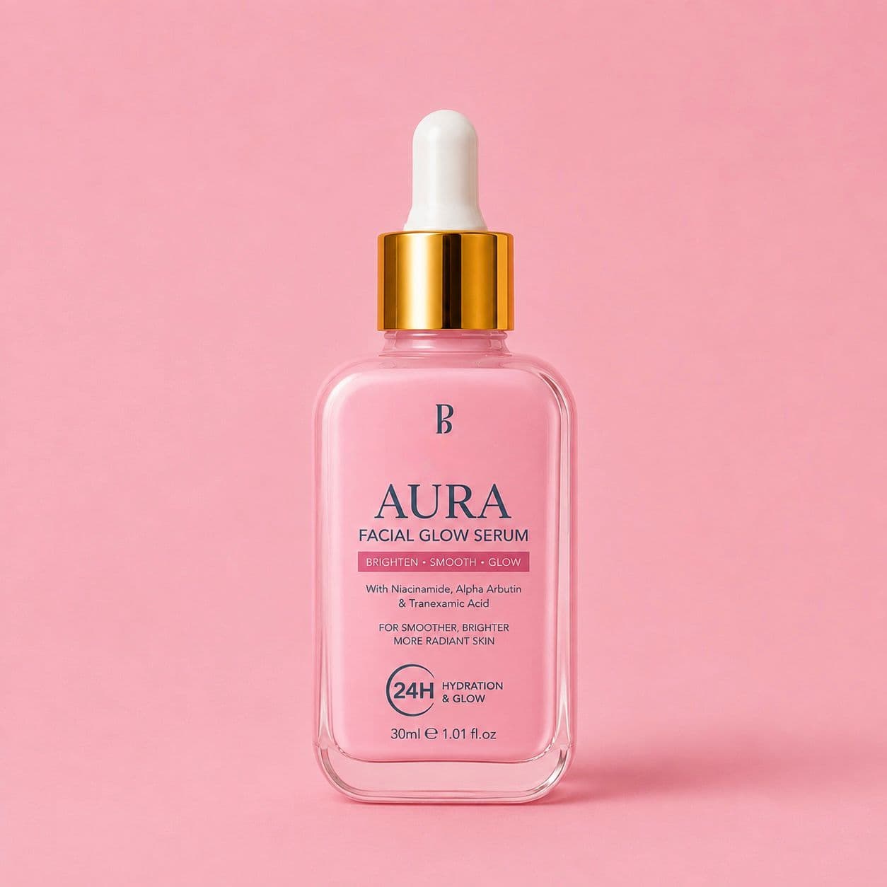 PBL Aura Facial Glow Serum. Brighten. Smooth. Glow